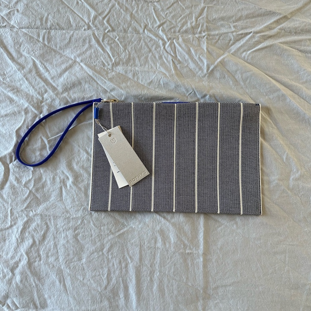 Rothy's Navy and White Wallet Wristlet